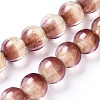 Lampwork Silver Foil Glass Beads Strands FOIL-G028-01E-1