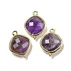 Natural Amethyst Pendants G-M431-12G-01-1