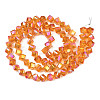 Electroplate Transparent Glass Beads Strands EGLA-N002-29-C02-2