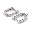 Brass Hoop Earring Findings ZIRC-L097-057P-2