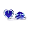 Glass Heart Beads GLAA-D005-01G-3
