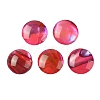 Natural Abalone Shell/Paua Shell Resin Cabochons SSHEL-K003-8MM-01-1