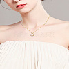 2Pcs 304 Stainless Steel Interlocking Ring Pendants STAS-LP0002-84G-3
