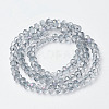 Electroplate Transparent Glass Beads Strands EGLA-A034-T8mm-F10-2