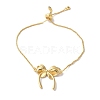 Brass Micro Pave Cubic Zirconia Silder Bracelets for Women LS-BJEW-C070-01B-G-2
