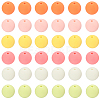 Rubberized Style Imitated Silicone Acrylic Beads MACR-PA0001-06A-03-6