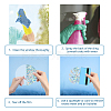16 Sheets 8 Styles Waterproof PVC Colored Laser Stained Window Film Static Stickers DIY-WH0314-069-3