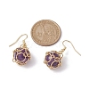 Natural Mixed Gemstone Dangle Earrings EJEW-JE05659-01-3