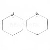 304 Stainless Steel Hoop Earring Findings STAS-S117-009B-01-2