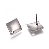 304 Stainless Steel Stud Earring Findings X-STAS-E482-02P-1