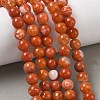 Natural Agate Beads Strands G-G754-06-8mm-7