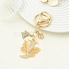 Alloy Rhinestone & Iron Keychain KEYC-YW00279-05-4
