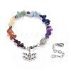 Natural & Synthetic Mixed Stone Charm Bracelets BJEW-JB04267-1