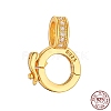 925 Sterling Silver Micro Pave Clear Cubic Zirconia Twister Clasps STER-K176-13G-2
