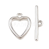 Heart Brass Toggle Clasps KK-G548-43P-03-3