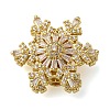 Brass Micro Pave Cubic Zirconia Beads KK-D378-19G-01-1