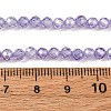 Cubic Zirconia Beads Strands G-G792-47-09C-2