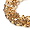 Electroplate Transparent Glass Beads Strands EGLA-A035-T8mm-A17-3
