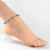 Glass Pearl Beads Anklets AJEW-AN00132-4