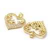 Rack Plating Brass Micro Pave Cubic Zirconia Pendants KK-F869-22G-2