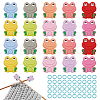 Frog Silicone Knitting Needle Point Protectors AJEW-BC0006-95-1