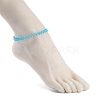 7Pcs 7 Color Japanese Rocailles Seed Beaded Anklets Set AJEW-AN00472-3