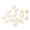304 Stainless Steel Tiny Cross Charms STAS-H149-07G-3