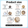 100Pcs 5 Styles Natural Shell Buttons BUTT-CY0001-29-2