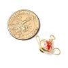 Handmade Flower Printed Porcelain Ceramic Pendants PALLOY-JF04480-2