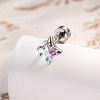 Brass Pave Cubic Zirconia Star Cartilage Earrings FS-WGEAB67-01-1