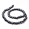 Handmade Evil Eye Lampwork Flat Round Bead Strands LAMP-L058-8mm-20-4