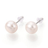 Natural Pearl Stud Earrings PEAR-N020-10A-01-2