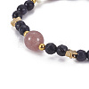 Natural Mixed Stone Beads Stretch Bracelets BJEW-JB04139-3