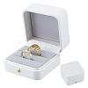 PU Imtation Leather Couple Rings Storage Boxes with Velvet Inside CON-WH0110-69-1