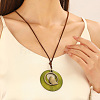 Wood & Alloy Bird Pendant Necklaces WH-WGA4F39-01-2