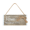Natural Wood Hanging Wall Decorations for Front Door Home Decoration HJEW-WH0012-02-1