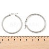Tarnish Resistant 304 Stainless Steel Hoop Earrings EJEW-F105-08P-4