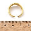 Textured 304 Stainless Steel Open Cuff Rings RJEW-R014-03G-03-5