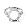 Adjustable 925 Sterling Silver Ring Components STER-K179-08P-2