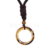 Natural Tiger Eye Pendant Necklaces PW-WG76159-01-1