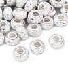 Opaque Resin Rondelle European Beads RESI-Z046-03A-1