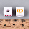 Opaque Acrylic European Large Hole Beads SACR-N020-01A-07-4