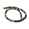 Natural Black Agate Beads Strands G-L555-04-6mm-5
