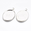 Alloy Pendant Cabochon Settings LS-PALLOY-2422-P-FF-2
