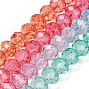 Transparent Painted Glass Beads Strands X1-DGLA-A034-T8mm-A11-2