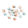 Opaque Spray Painted Glass Beads GLAA-G118-01M-1