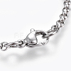 304 Stainless Steel Rolo Chain Bracelets BJEW-P239-02C-3
