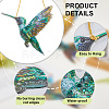 Acrylic Bird Hanging Suncatchers HJEW-WH20021-02D-5