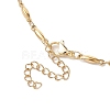 304 Stainless Steel Bar Link Chain Necklaces NJEW-JN04927-01-5