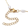 316 Surgical Stainless Steel with Plastic Imitation Pearl Handmade Link Chain Bracelet Making AJEW-JB01589-4